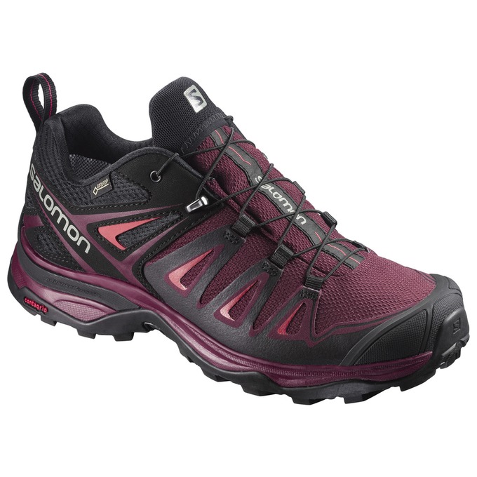 SALOMON X ULTRA 3 GTX® W Philippines - Women's Hiking Shoes - Burgundy/Black | 179650-JGX